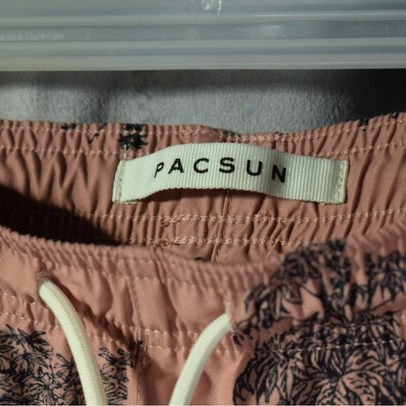 Mens Vintage Palm Tree 17″ Swim Trunks Peach | PacSun Swim - Picture 4 of 4